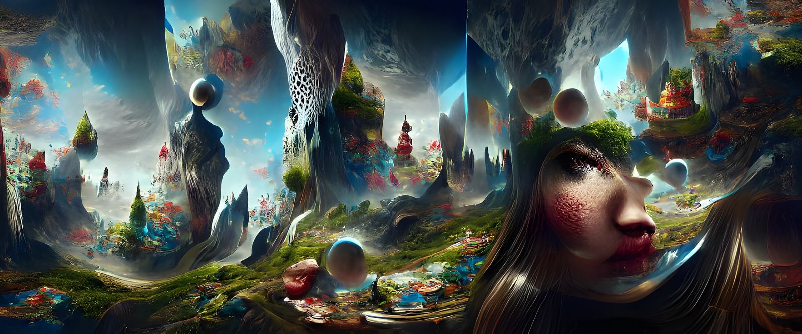 Geomancer Sorceress Using Telekinesis in Tectonic Landscape