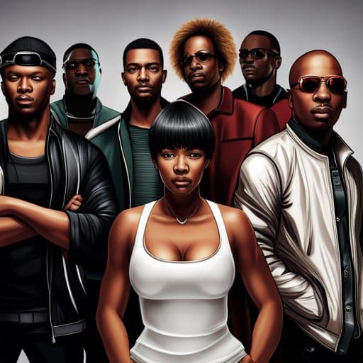 Futuristic Hip Hop Fashion Portrait