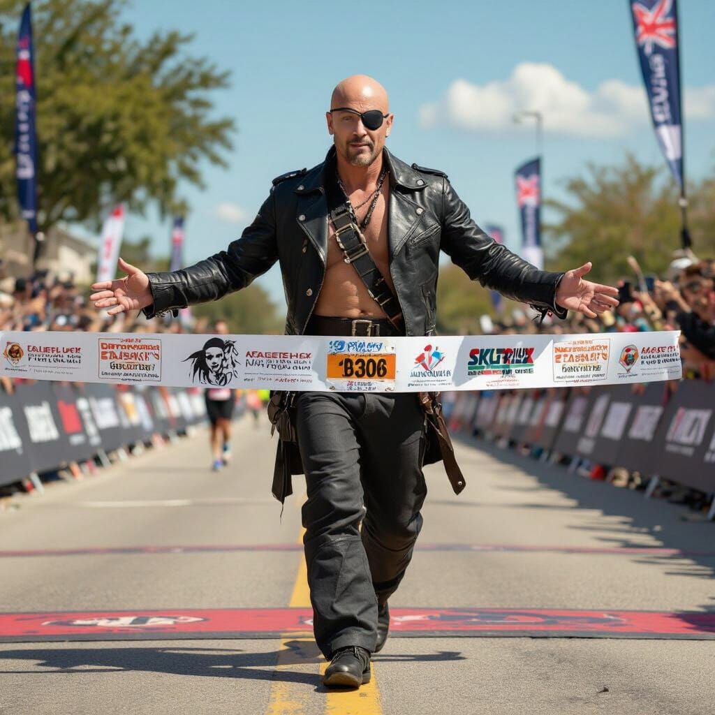 Pirate Moonwalks Texas Marathon in Ashley Wood Style