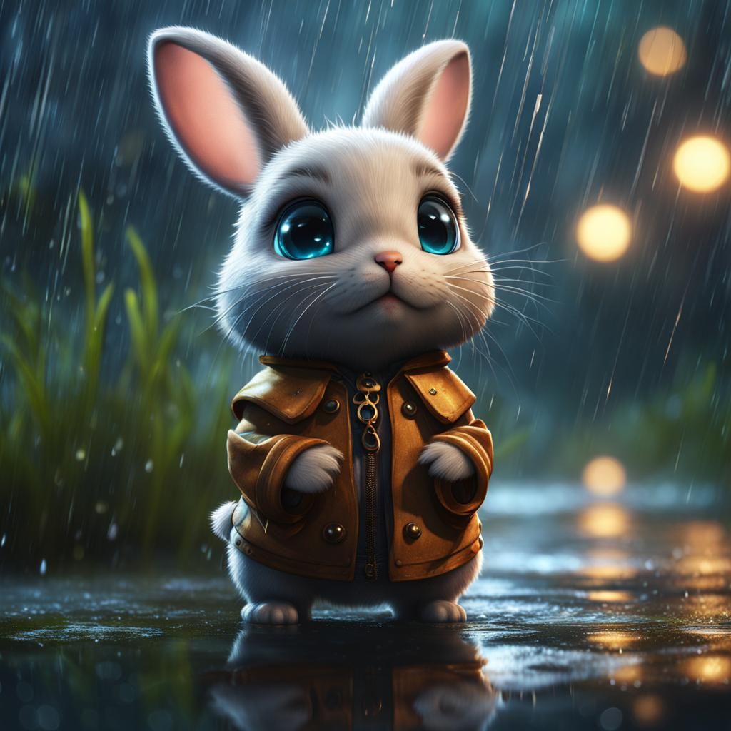 Sad Bunny in Rain, Fantasycore Masterpiece