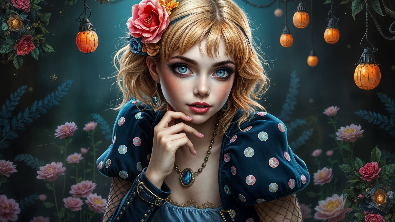Punk Alice in Wonderland Digital Painting