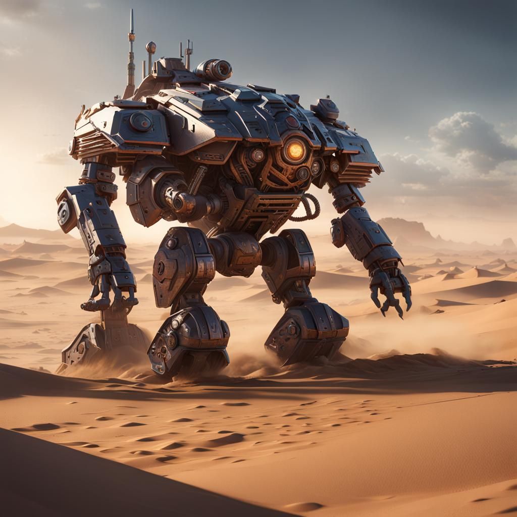 Warhammer Beastrider in Cosmic Desert, Frazetta Style