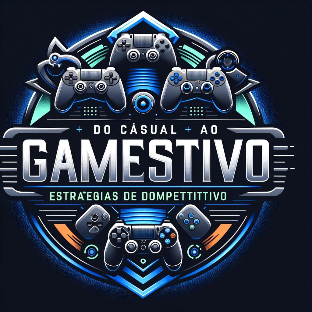 Gamer Logo in Modern Fantasy Style with Electric Blue Accent...