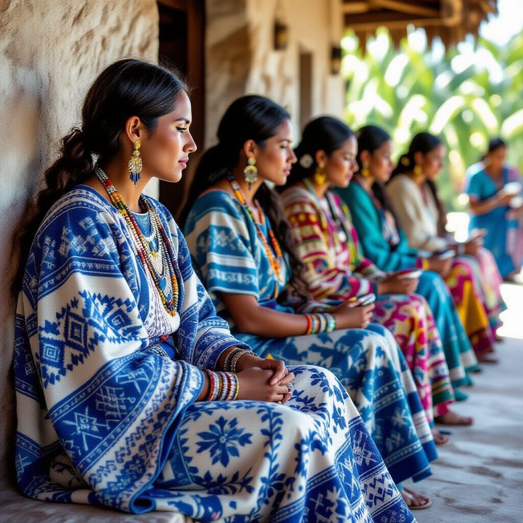 Ancient Maya Weavers Showcase Vibrant Indigo Dyed Textiles
