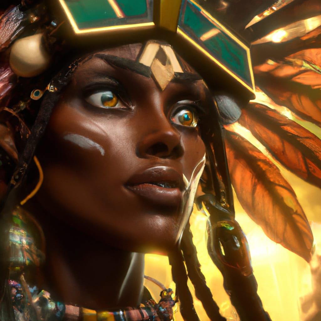 Voodoo Priestess Portrait with Dynamic Lighting