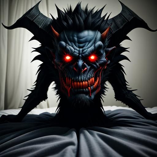 Hideous Sleep Paralysis Demon in Bedroom