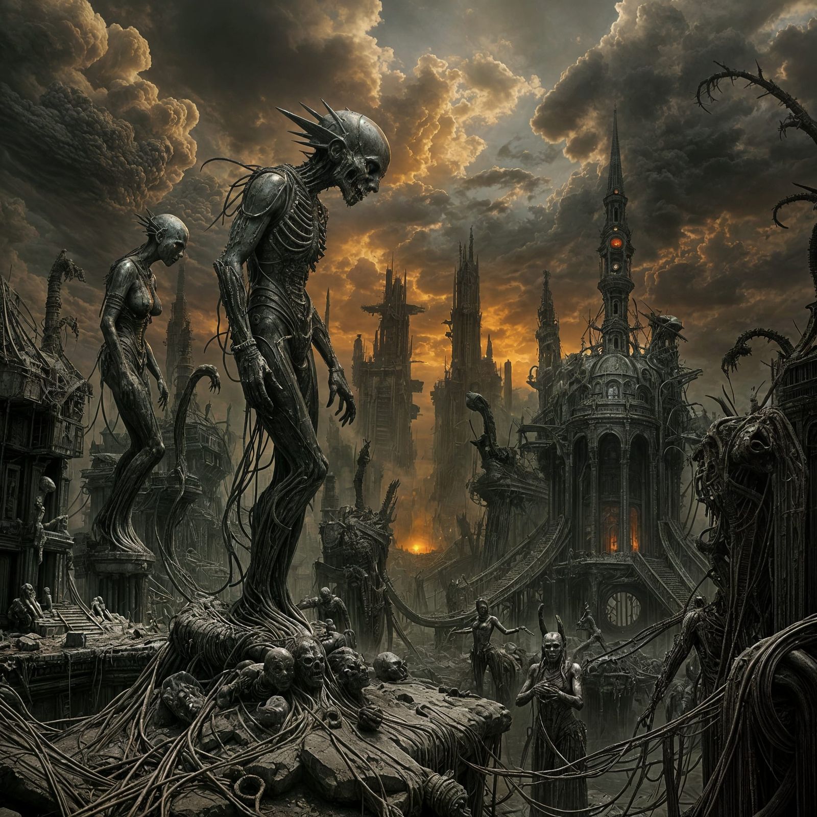 Bioengineered Dead City in Decay Horror Style