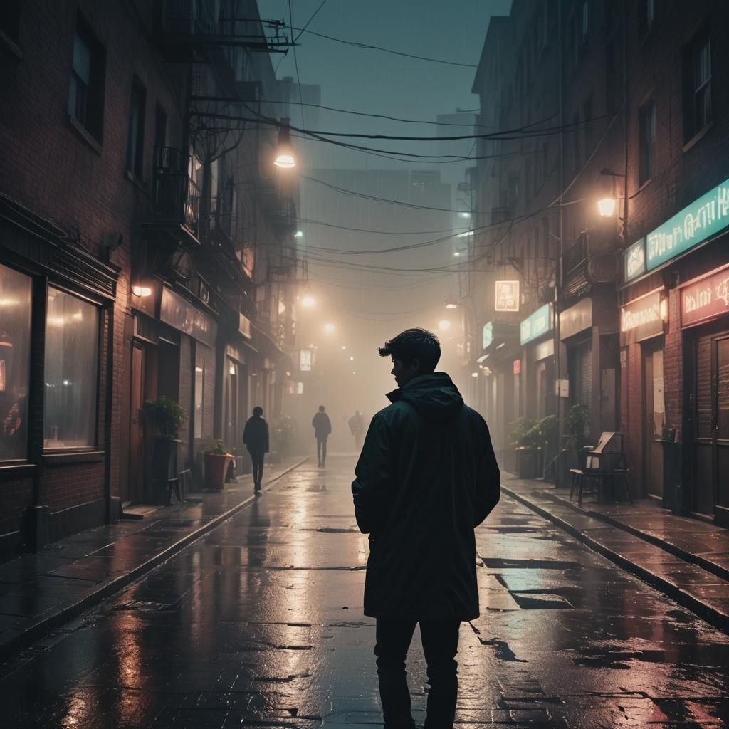 Dark City Alley Smartphone Cinematic Film Still