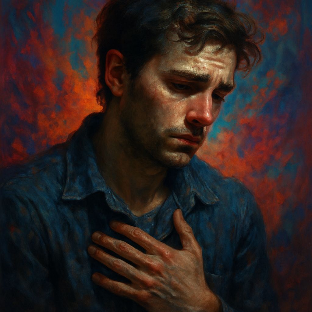 Hyperrealistic Portrait of Heartbreak and Loneliness