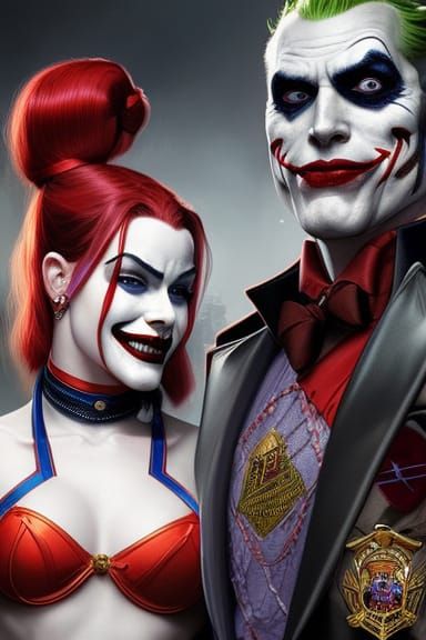 Harley Quinn and The Joker Portrait