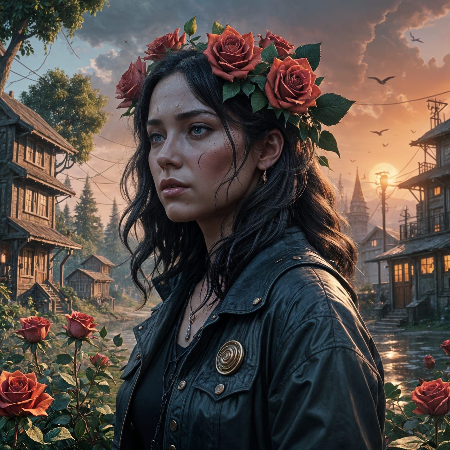 Fantastical Kiss from a Rose in Deep, Intricate Detail