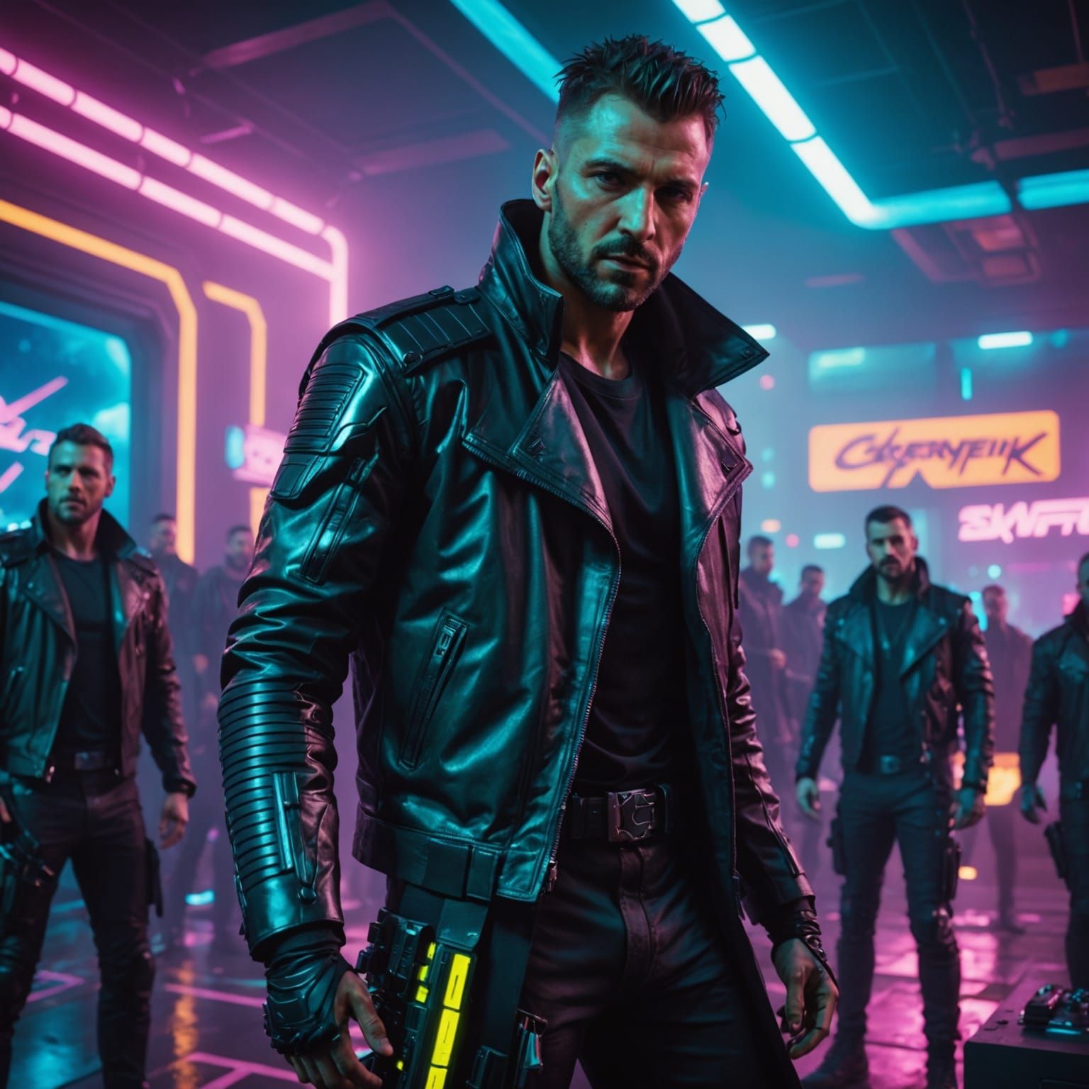 Glowing Cyberpunk Rockstar Performs Live at Super Bowl