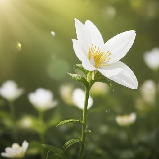 Delicate Flower in Golden Hour, Macro Photography