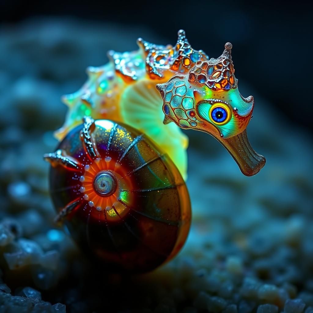 Bioluminescent Sea Creatures: Metallic Opalescent Vision