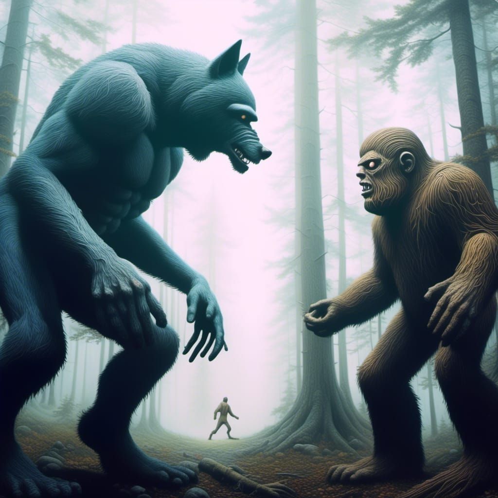 Bigfoot vs Dogman in North American Woods