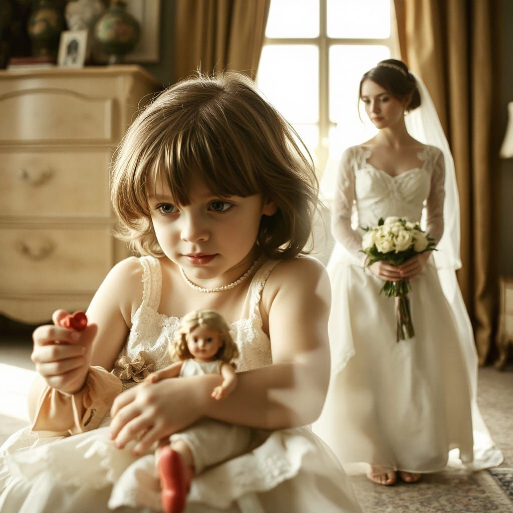 Double Exposure Childhood Memories in Soft Focus