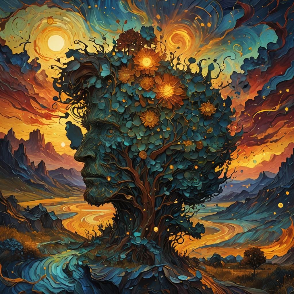 Empty Mind: A Van Gogh-Style Sunset Question