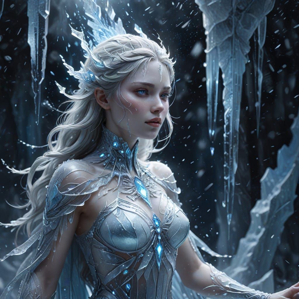 Ethereal Snow Spirit in Blizzard