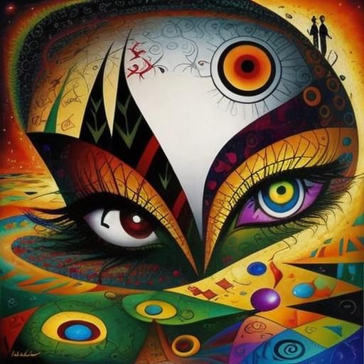 Surreal Lost Love: Vivid Colors and Abstract Forms