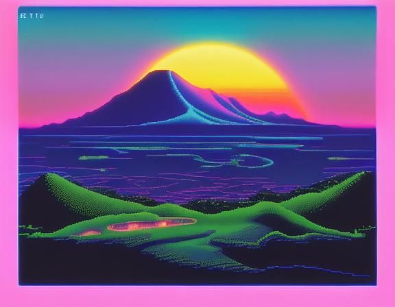 Synthwave Town at the Edge of Forever