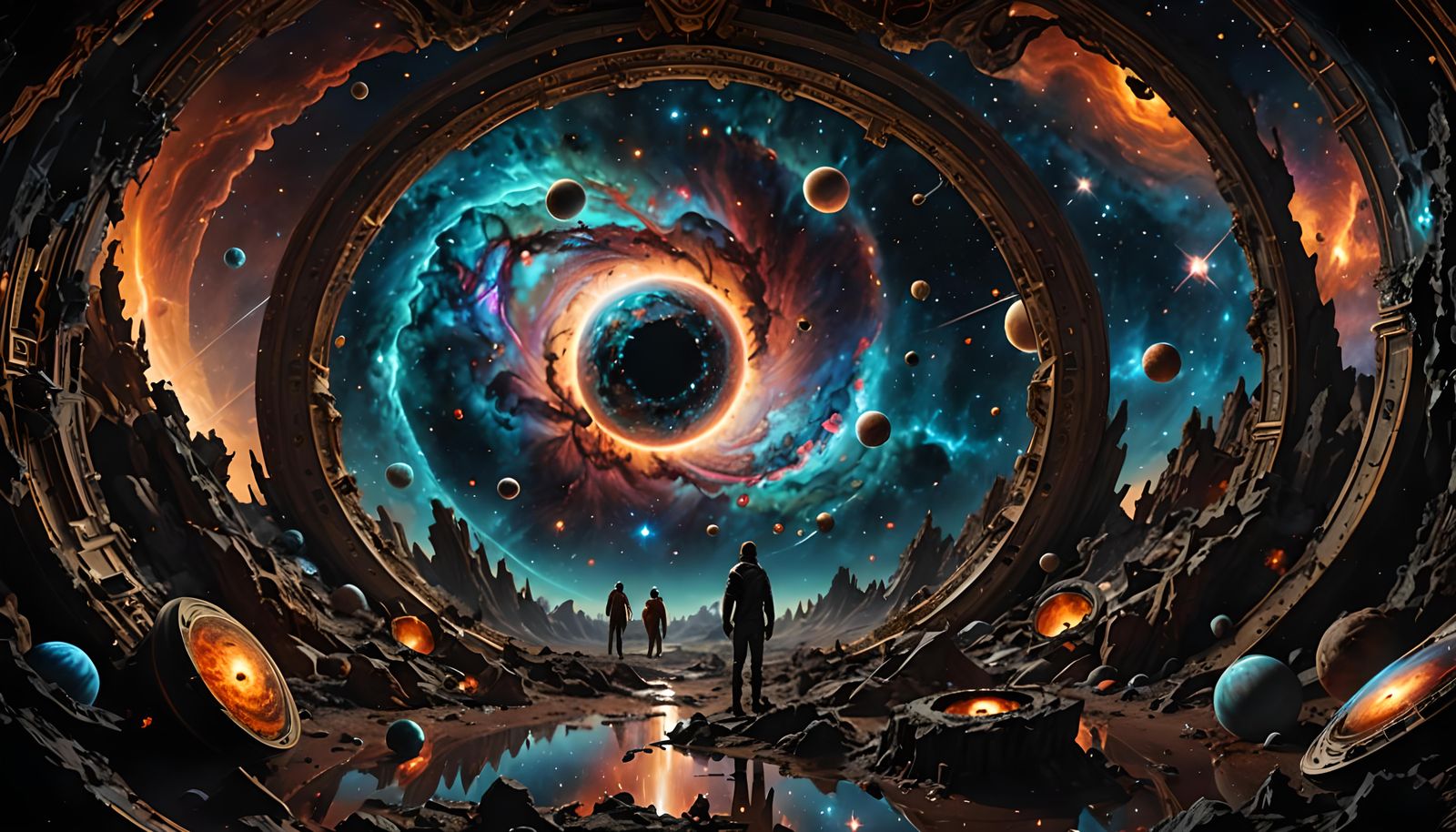 Cosmophobia Horror Vision in Expressionist Oil Painting