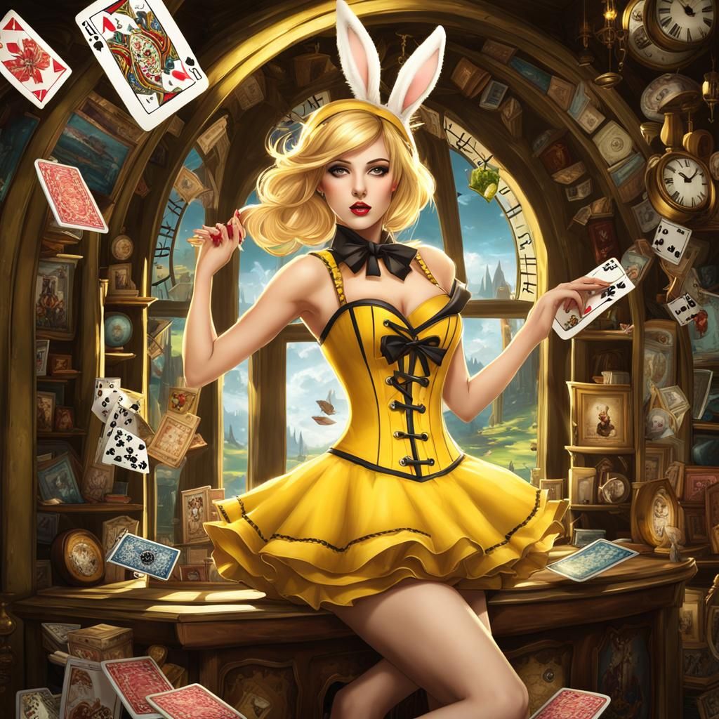 Alice in Wonderland Upside Down, Detailed Matte Painting