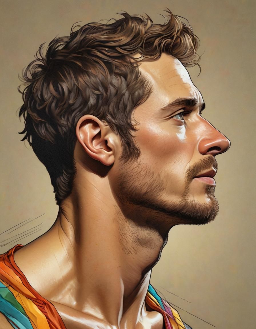 16k, canted 2/3 angle dynamic, shoulders up portrait profile...
