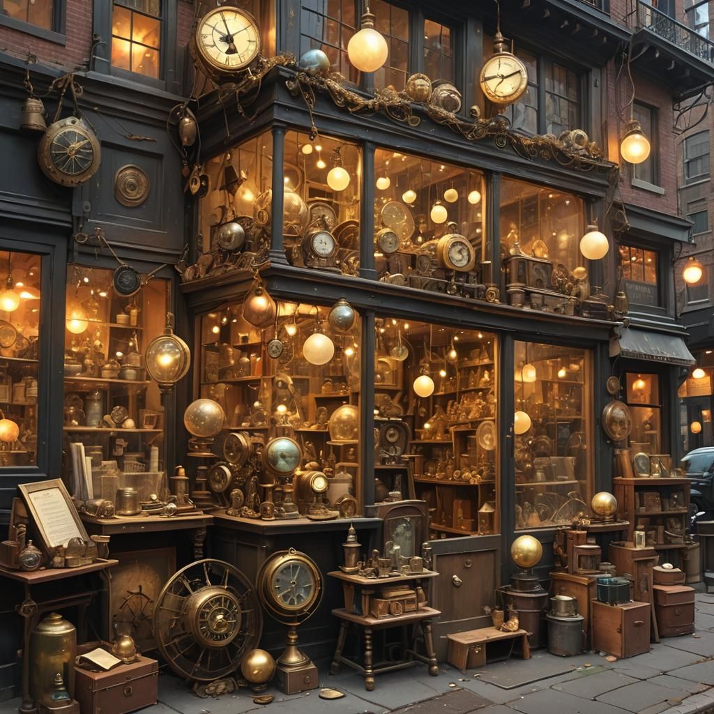 Mystical Curio Shop Window Concept Art