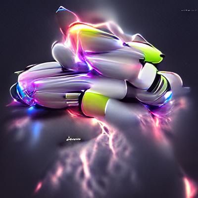 Neon Lightning Galaxy in Hyperreal 3D