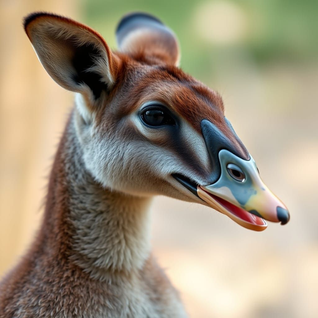 Duck-Billed Kangaroo: An AI-Generated Hybrid Animal
