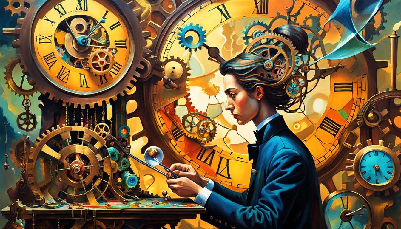 Surrealism: Altering Time with Swirling Gears