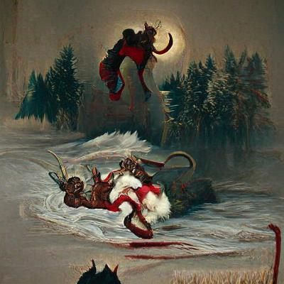 Krampus Defeats Santa Claus in Dark Encounter