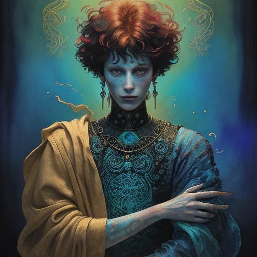 Surreal Astral Ocean Ink Splash Art