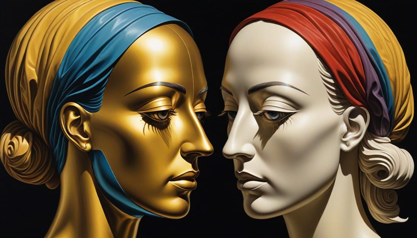 Surrealist Landscape with Glaucous Goat and Gold Clover