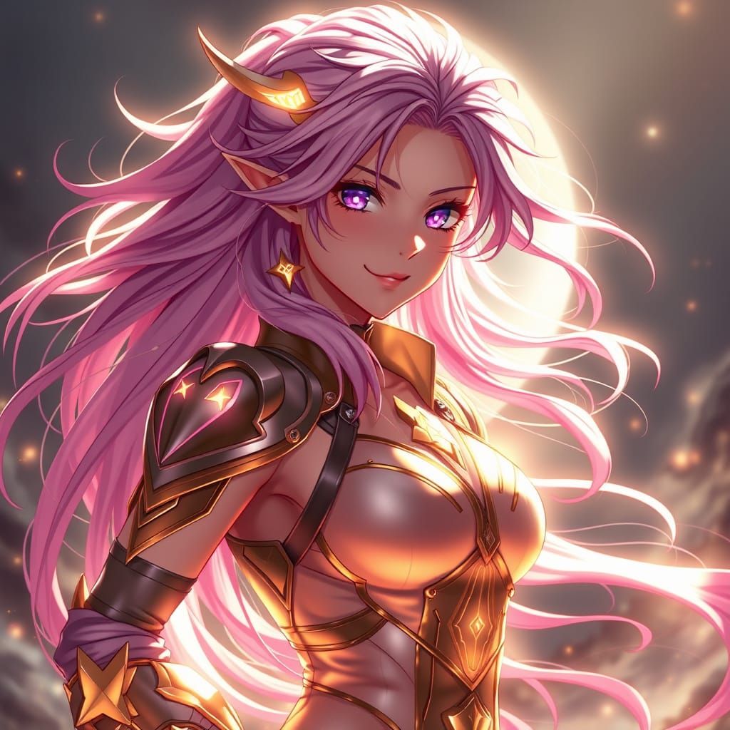 Epic Fantasy Heroine in Hyper-Realistic Anime Style