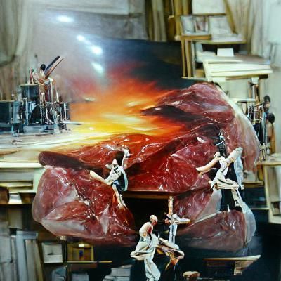 Dynamic Concert Performance in Oil Paint