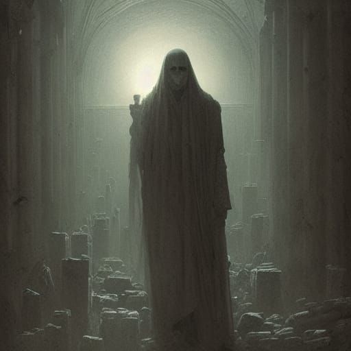 Traveling Ghost in Gothic Horror Style