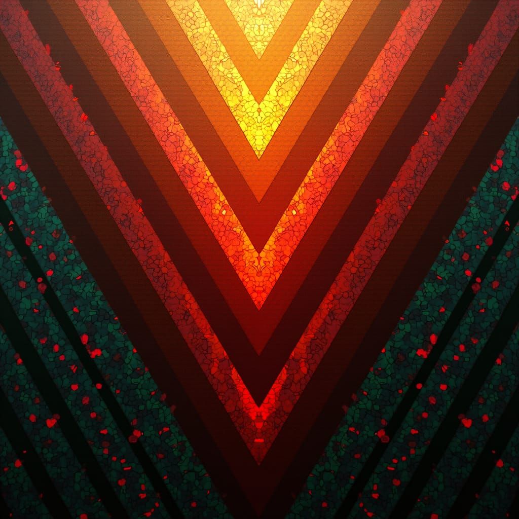 Mystical Zig Zag Pattern in Fantasy Art Style