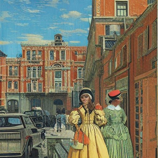 Stylish Women in Diverse Artistic Styles