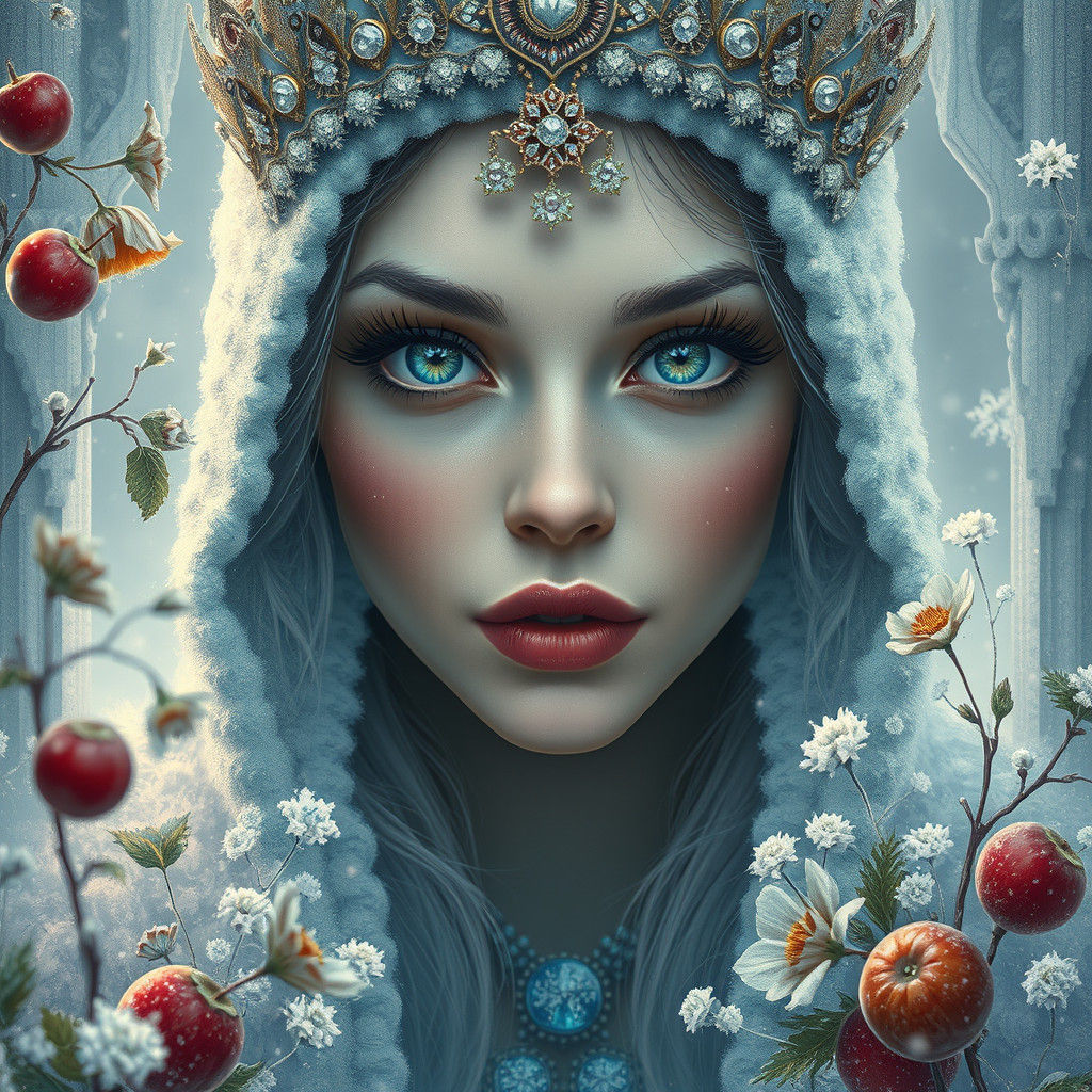 Regal Snow Queen in Frosty Ice Castle