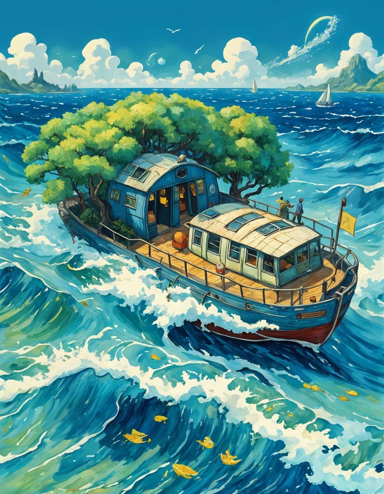 Whimsical Sci-Fi Fairytale Floating Home