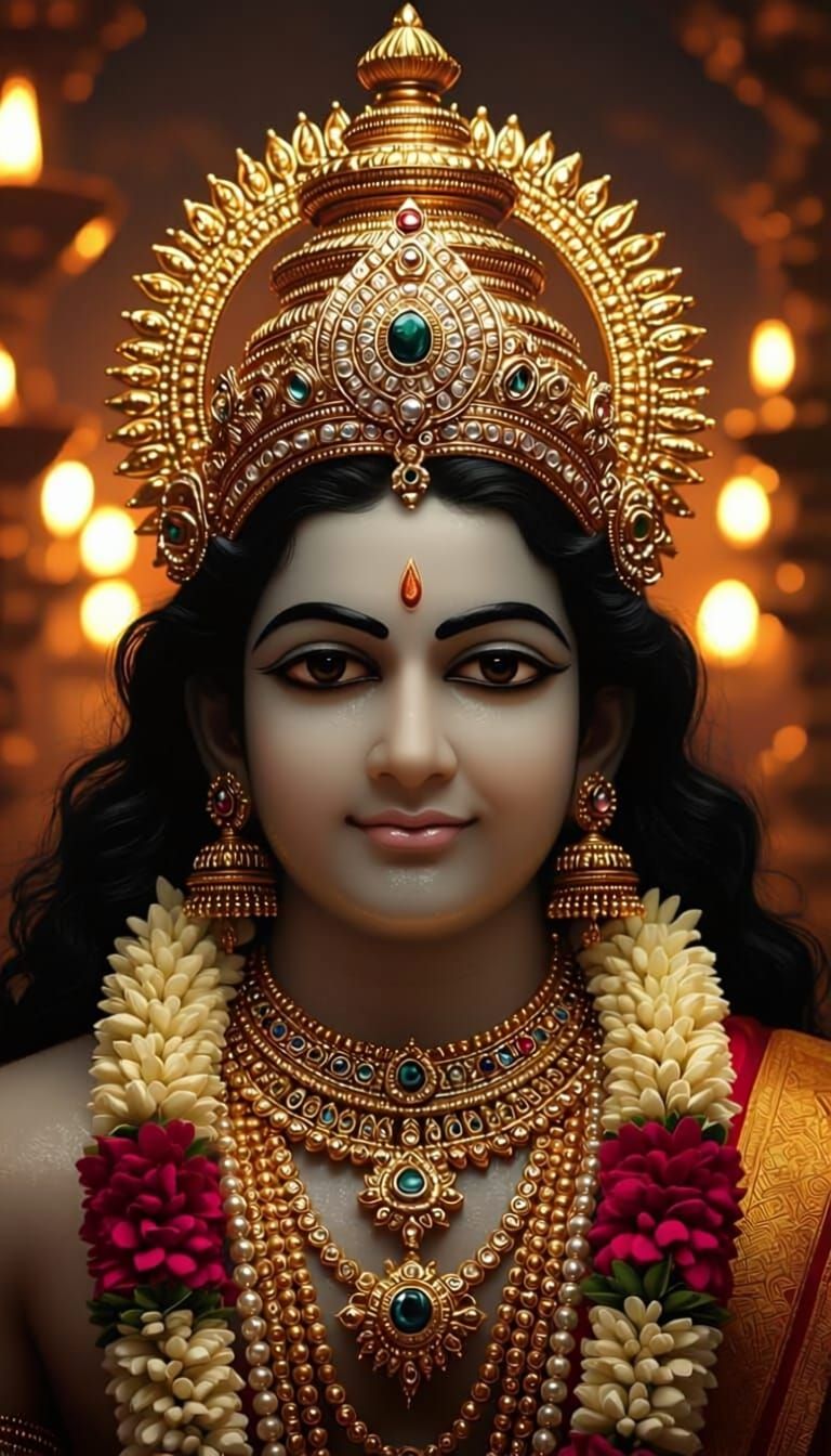 Divine Lord Venkateswara in Raja Ravi Varma Style