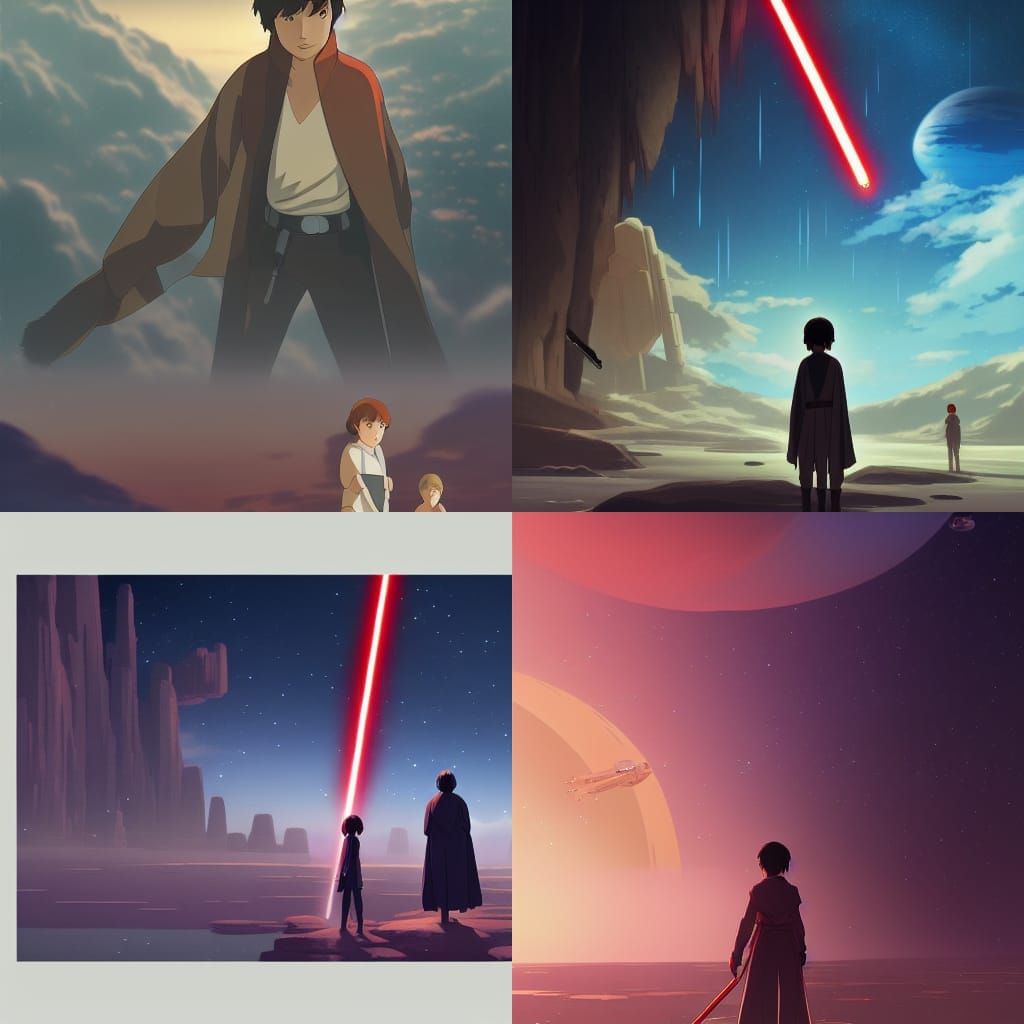 Star Wars in Studio Ghibli Anime Style