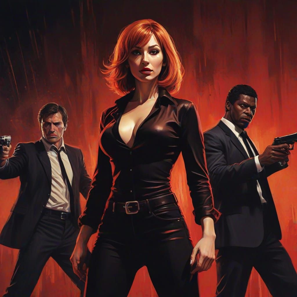 Retro Pulp Heroine in Robert McGinnis Style