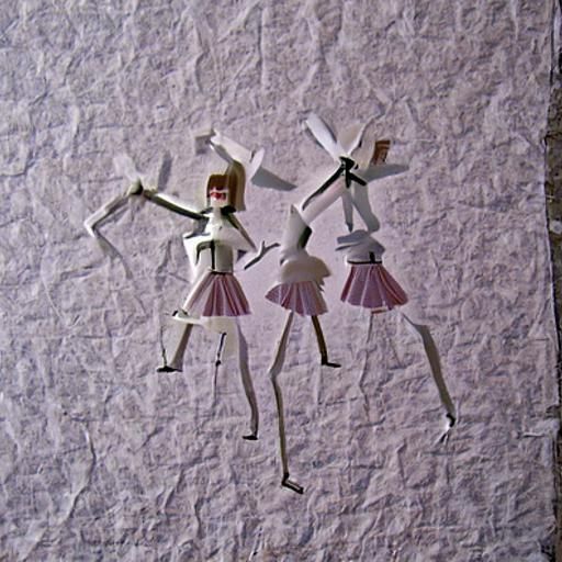 Paper Dolls Dancing in Static