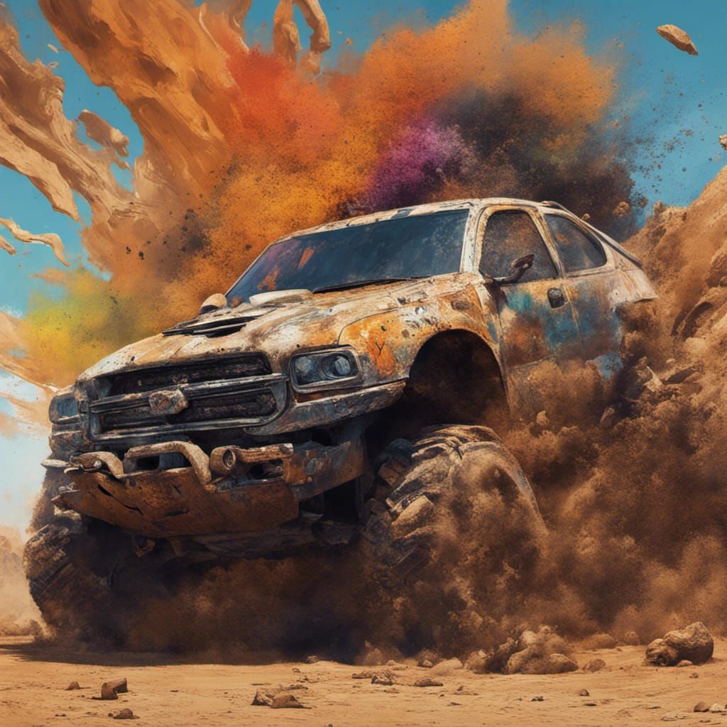 Dramatic Hyperrealistic Portrait with Colorful Background