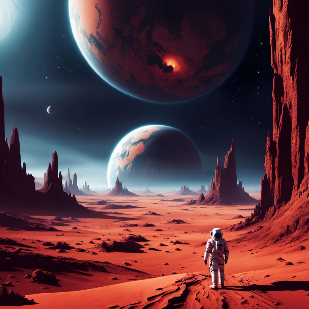 Astronaut Explores Desolate Alien Planet in Surreal Sci-Fi S...