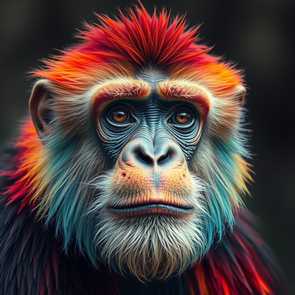 Vibrant Monkey in a Mellow Mood