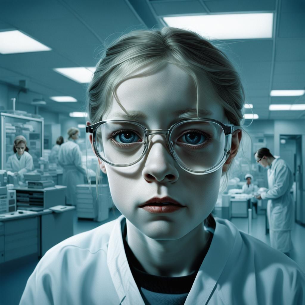Intricate Emergency Room Portrait in Matte Painting Style
