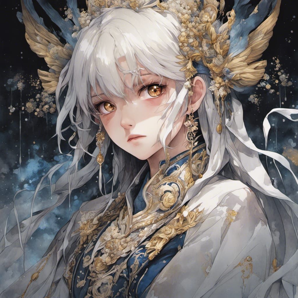 Hyperrealistic Noble Anime Art with Intricate Details